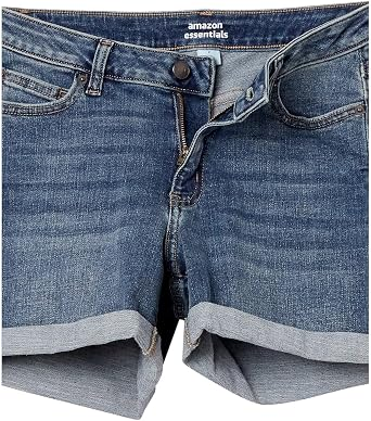 Amazon Essentials Women's Mid-Rise Stretch Slim-Fit 4" (10.2cm) Shorts