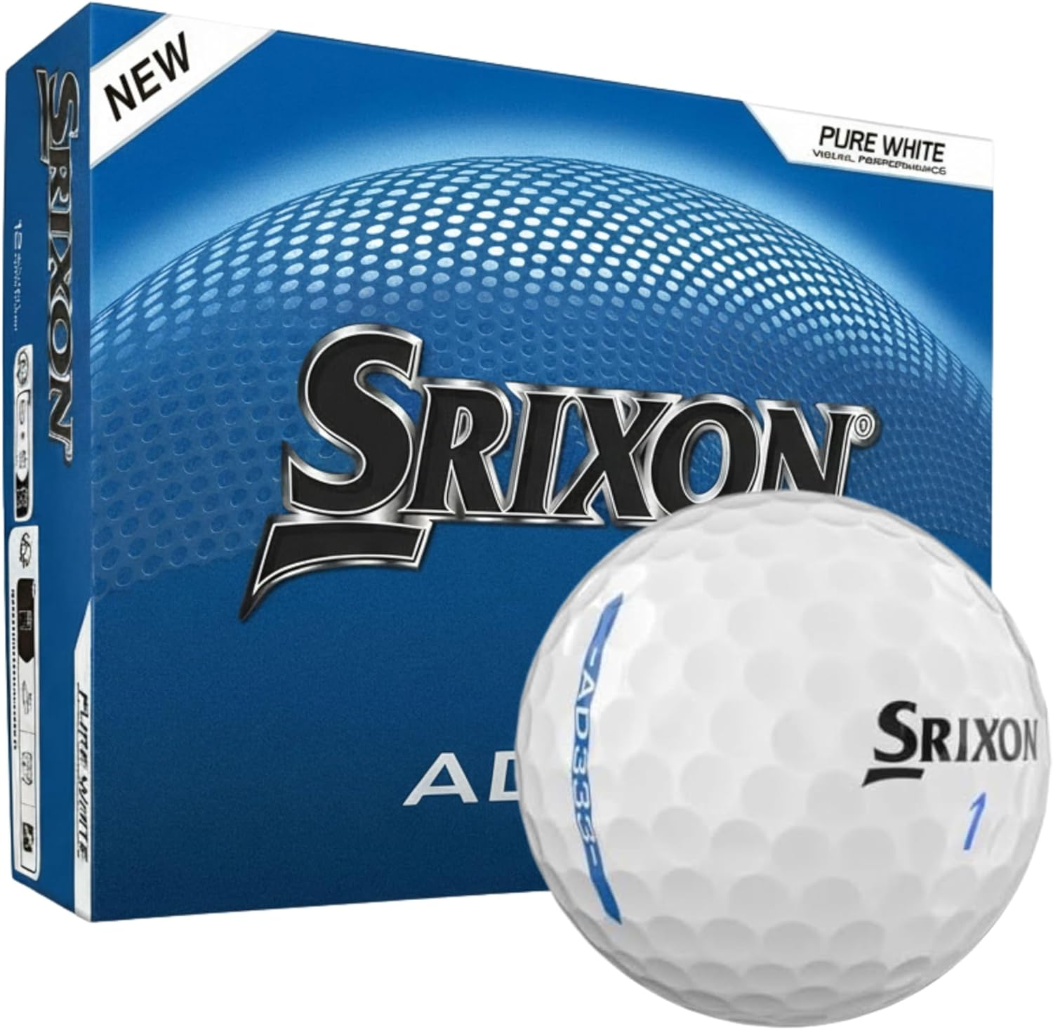 Srixon AD333 11 - High-Performance Distance and Speed Golf Balls - Low Compression - For Consistency and Control - Alignment Line - Premium Golf Accessories and Golf Gifts