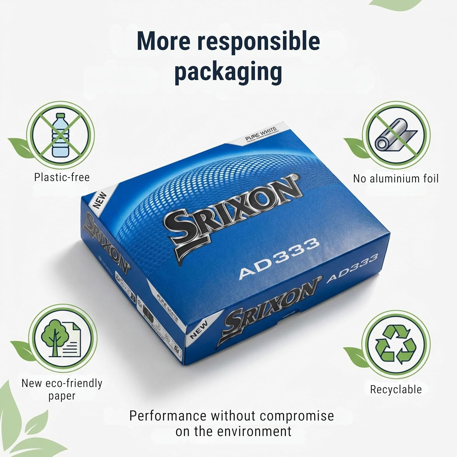 Srixon AD333 11 - High-Performance Distance and Speed Golf Balls - Low Compression - For Consistency and Control - Alignment Line - Premium Golf Accessories and Golf Gifts