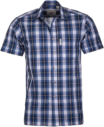 Rydale Men's Classic Short Sleeved Shirts Polycotton Checked Summer Tops