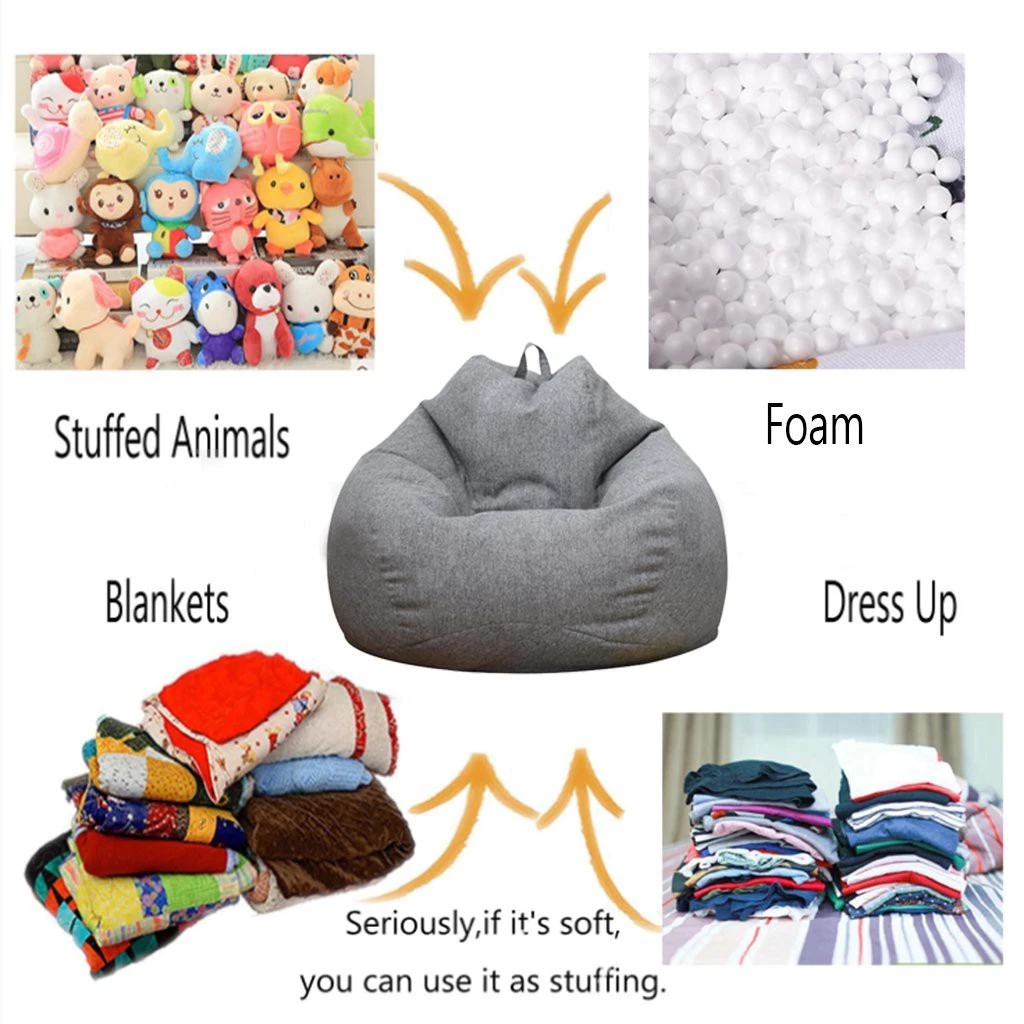 bean bag【ONSALE】S/M/L /XL sofa bean Stylish Bedroom Furniture Solid Color Single Bean Bag Lazy Sofa Cover DIY Filled Inside