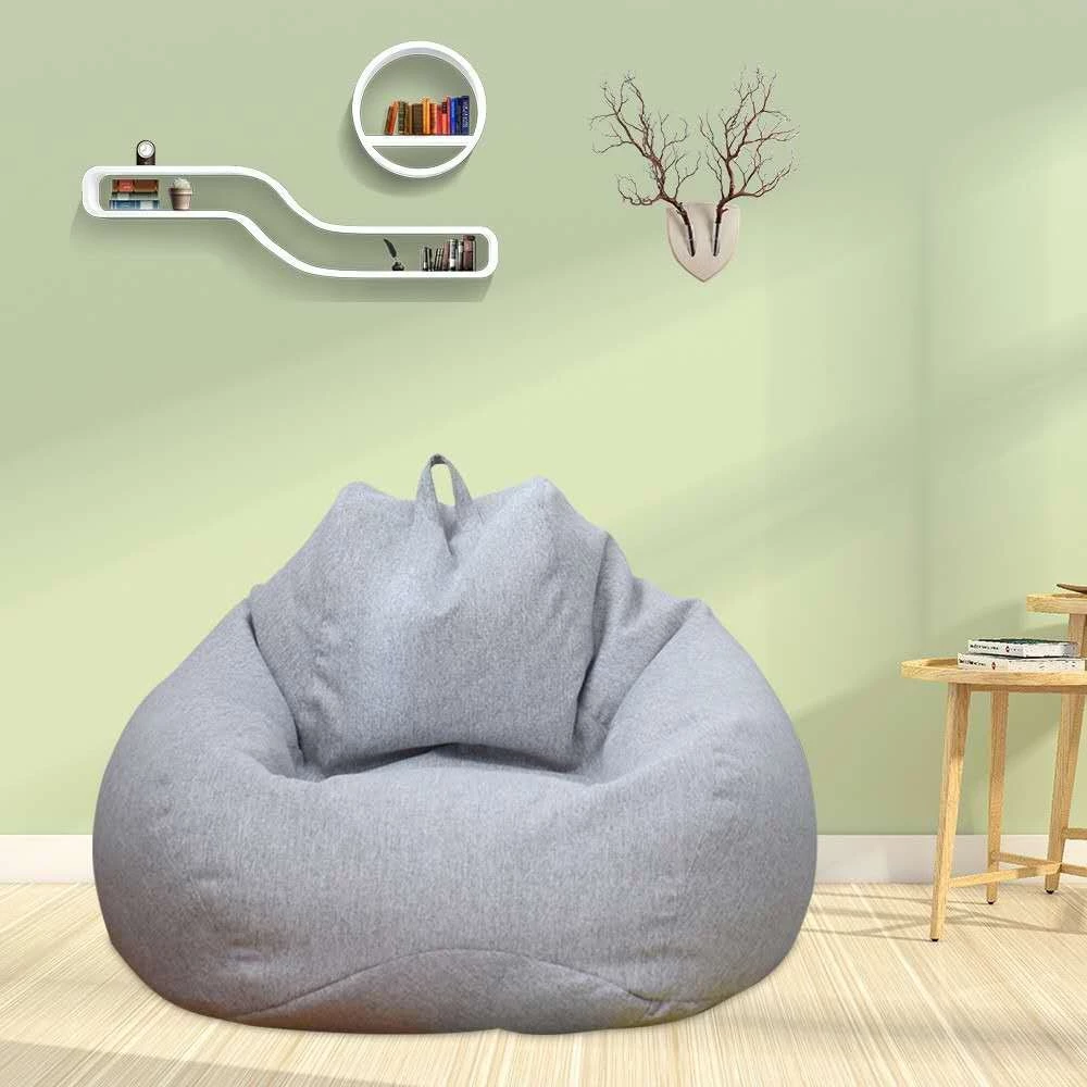 bean bag【ONSALE】S/M/L /XL sofa bean Stylish Bedroom Furniture Solid Color Single Bean Bag Lazy Sofa Cover DIY Filled Inside