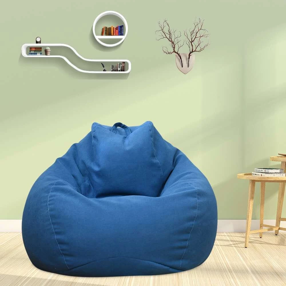 bean bag【ONSALE】S/M/L /XL sofa bean Stylish Bedroom Furniture Solid Color Single Bean Bag Lazy Sofa Cover DIY Filled Inside