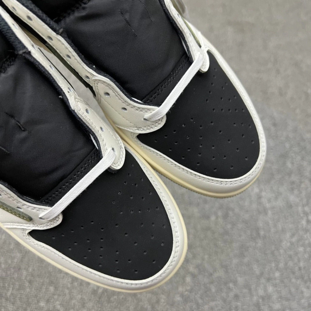 New design Travis scoff X Air Jordan 1 AD1 low "medium olive" off-white Barb 5.0 men shoes women sneakers mhk3