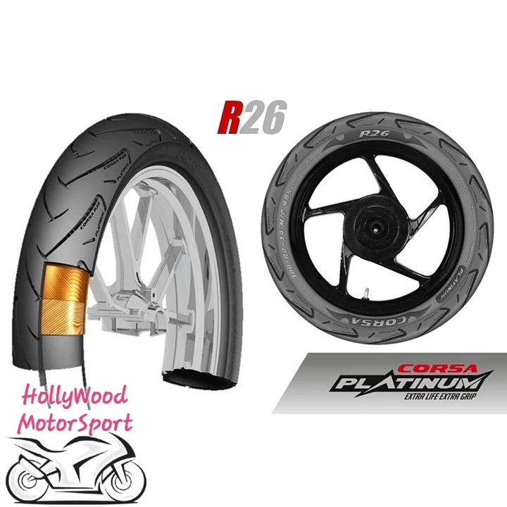 TAYAR CORSA R26 PLATINUM TYRE LC135 LAGENDA FZ150 Y15 Y16 RS150 RSX EX5 KRISS EGO AVANTIZ VARIO NVX