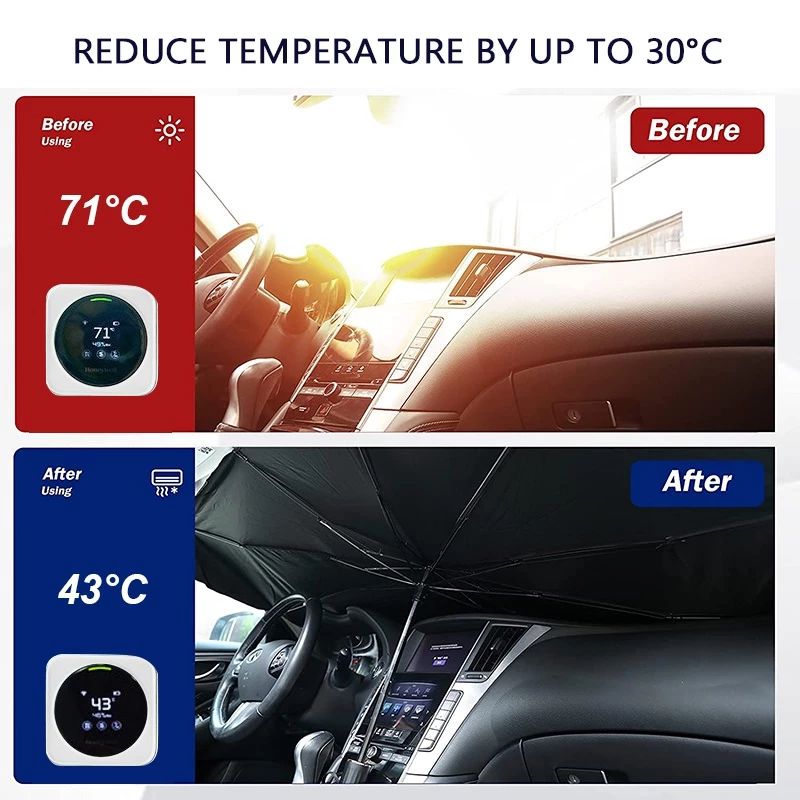 Car Window Sun Shade Car Windscreen Sunshade Car Sun Shield Umbrella Auto Shade Cover Sun Protection Window Cover 汽車遮陽