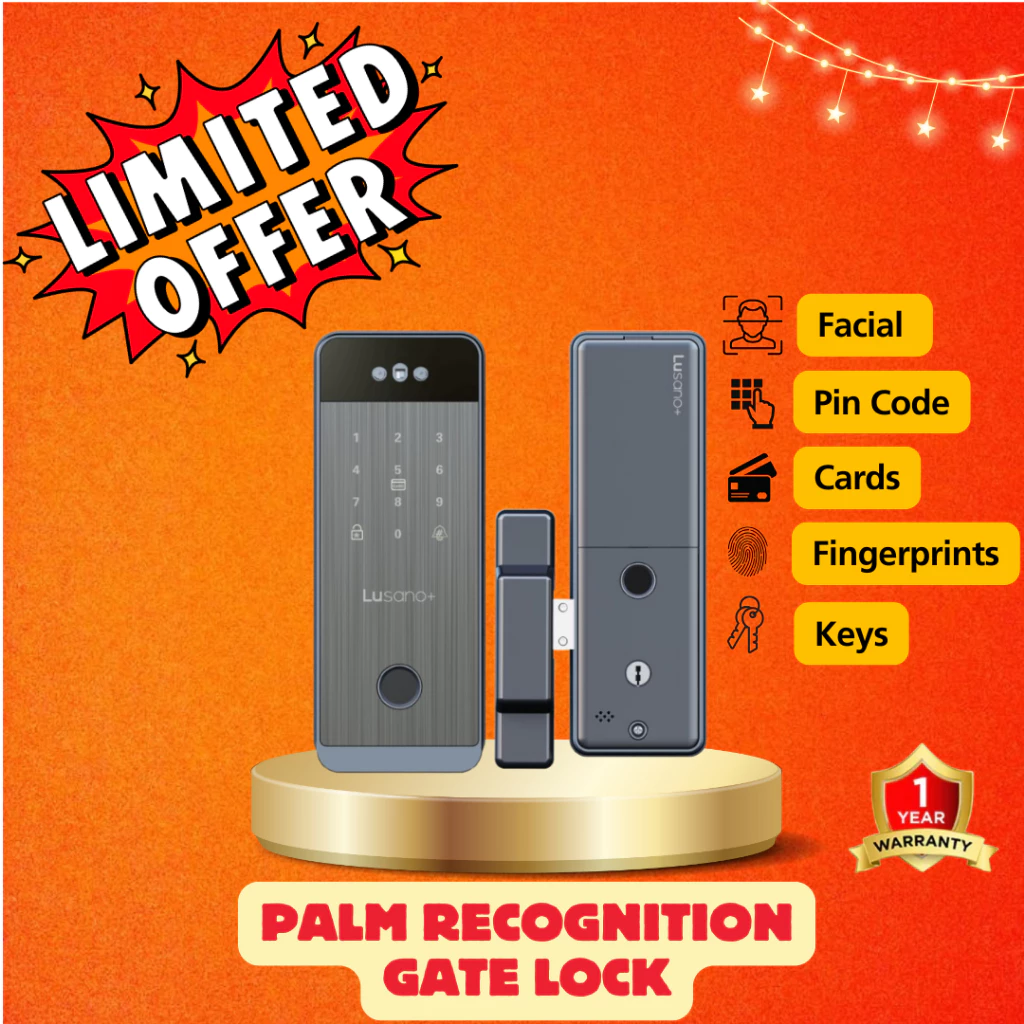 [NEW LAUNCH] [SG SELLER & CHEAPEST IN SG] Lusano+ Cheapest Palm & Face Recognition Gate Digital Lock