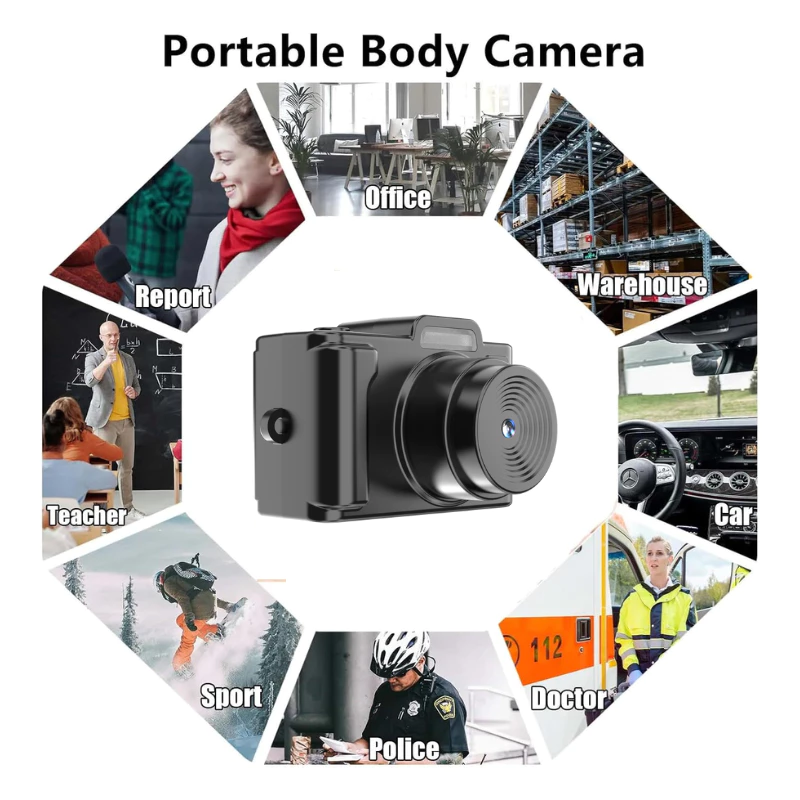 MaxTen MCB-E9 Portable Digital Mini Compact IP Camera with Built in Battery | Type-C | Kids Camera | Support:128GB