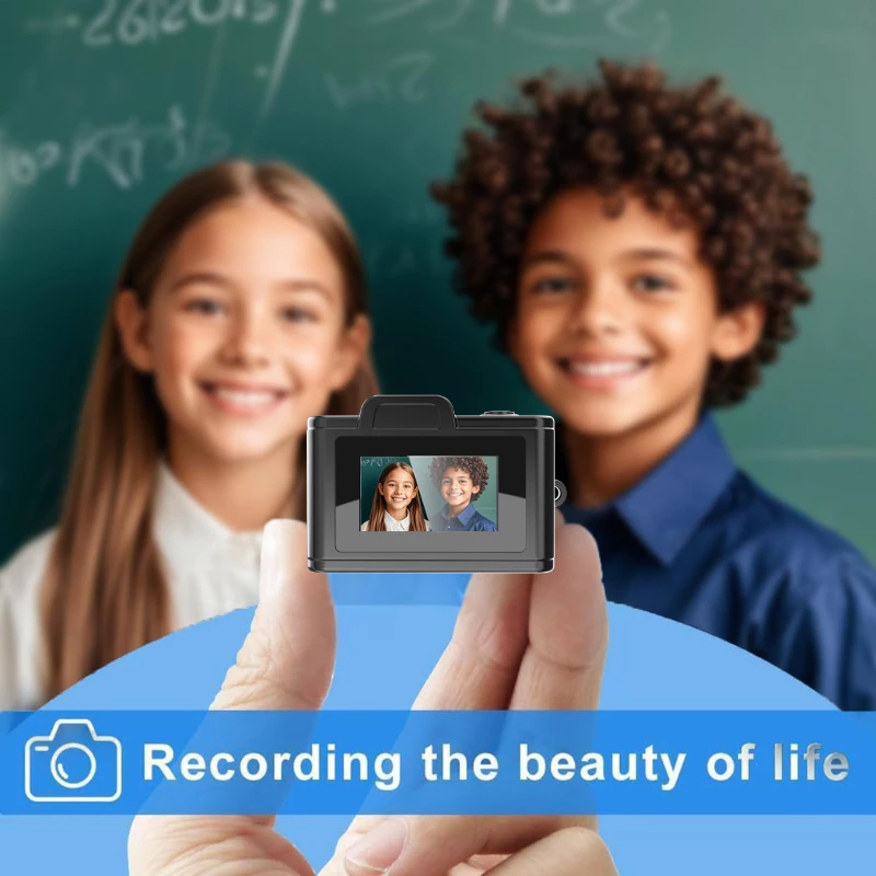 MaxTen MCB-E9 Portable Digital Mini Compact IP Camera with Built in Battery | Type-C | Kids Camera | Support:128GB