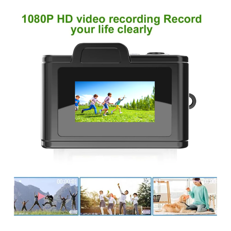 MaxTen MCB-E9 Portable Digital Mini Compact IP Camera with Built in Battery | Type-C | Kids Camera | Support:128GB
